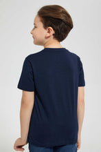 تنزيل الصورة على معرض الصور، Redtag-Navy-Lenticular-Print-T-Shirt-Graphic-T-Shirts-Boys-2 to 8 Years
