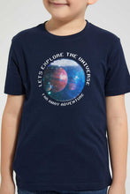 تنزيل الصورة على معرض الصور، Redtag-Navy-Lenticular-Print-T-Shirt-Graphic-T-Shirts-Boys-2 to 8 Years
