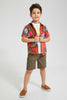 Redtag-Red-Floral-Print-4-Piece-Set-Sets-Boys-2 to 8 Years