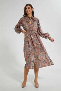 Redtag-Multicolour-Paisley-Dress-Dresses-Women's-