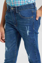 Load image into Gallery viewer, Redtag-Lightwash-Ripped-Jean-Jeans-Jogger-Fit-Boys-2 to 8 Years
