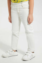 Load image into Gallery viewer, Redtag-White-Balloon-Fit-Jean-Jeans-Jogger-Fit-Boys-2 to 8 Years
