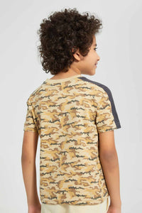 Redtag-Olive-Jungle-Squad-T-Shirt-Graphic-T-Shirts-Boys-2 to 8 Years