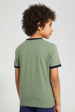 تنزيل الصورة على معرض الصور، Redtag-Olive-Dino-Pocket-T-Shirt-Graphic-T-Shirts-Boys-2 to 8 Years
