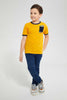 Redtag-Orange-Dragon-Pocket-T-Shirt-Graphic-T-Shirts-Boys-2 to 8 Years
