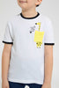 Redtag-White-Giraffe-Pocket-T-Shirt-Graphic-T-Shirts-Boys-2 to 8 Years