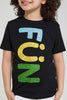 Redtag-Black-Fun-Chest-Print-T-Shirt-Graphic-T-Shirts-Boys-2 to 8 Years
