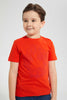 Redtag-Orange-Ss-Lion-Graphic-T-Shirt-Graphic-T-Shirts-Boys-2 to 8 Years