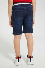 تنزيل الصورة على معرض الصور، Redtag-Midwash-Ribbed-Waistband-Short-Denim-Shorts-Boys-2 to 8 Years
