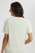 تنزيل الصورة على معرض الصور، Redtag-Mint-Drop-Needle-Velvet-T-Shirt-Loungewear-T-Shirts-Women&#39;s-
