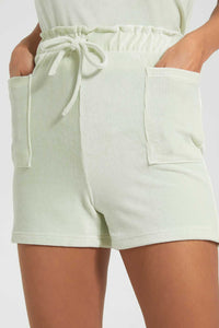 Redtag-Mint-Drop-Needle-Velvet-Short-Loungewear-Shorts-Women's-