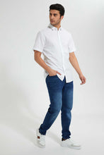 تنزيل الصورة على معرض الصور، Redtag-White-S/S-Oxford-Shirt-Casual-Shirts-Men&#39;s-
