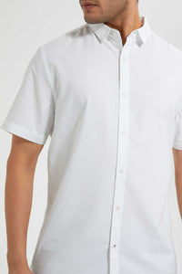 Redtag-White-S/S-Oxford-Shirt-Casual-Shirts-Men's-