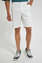 تنزيل الصورة على معرض الصور، Redtag-White-Chino-Short-Swimwear--
