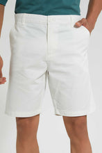 تنزيل الصورة على معرض الصور، Redtag-White-Chino-Short-Swimwear--
