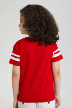 Load image into Gallery viewer, Redtag-2Pk-Red-And-Blue-V-Neck-T-Shirt-V-Neck-T-Shirts-Boys-2 to 8 Years
