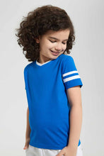 Load image into Gallery viewer, Redtag-2Pk-Red-And-Blue-V-Neck-T-Shirt-V-Neck-T-Shirts-Boys-2 to 8 Years
