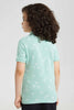 Redtag-Mint-Palm-Print-Collar-Stand-Polo-Polo-Shirts-Boys-2 to 8 Years