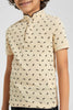 Beige Stand Polo Shirt