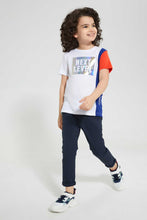 Load image into Gallery viewer, Redtag-Navy-Pullon-Trouser-With-Waistband-Pull-On-Trousers-Boys-2 to 8 Years
