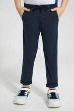 Load image into Gallery viewer, Redtag-Navy-Pullon-Trouser-With-Waistband-Pull-On-Trousers-Boys-2 to 8 Years
