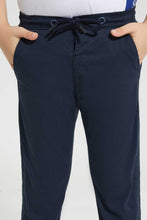 Load image into Gallery viewer, Redtag-Navy-Pullon-Trouser-With-Waistband-Pull-On-Trousers-Boys-2 to 8 Years
