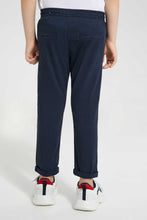 Load image into Gallery viewer, Redtag-Navy-Pullon-Trouser-With-Waistband-Pull-On-Trousers-Boys-2 to 8 Years
