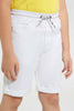 Redtag-White-Twill-5-Pocket-Western-Short-Denim-Shorts-Boys-2 to 8 Years