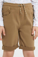 تنزيل الصورة على معرض الصور، Redtag-Khaki-Twill-5-Pocket-Western-Short-Denim-Shorts-Boys-2 to 8 Years
