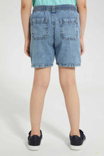 Load image into Gallery viewer, Redtag-Light-Wash-Balloon-Short-Denim-Shorts-Boys-2 to 8 Years
