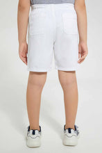 تنزيل الصورة على معرض الصور، Redtag-White-Twill-Balloon-Short-Denim-Shorts-Boys-2 to 8 Years
