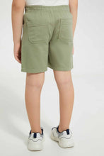 تنزيل الصورة على معرض الصور، Redtag-Olive-Twill-Balloon-Short-Denim-Shorts-Boys-2 to 8 Years
