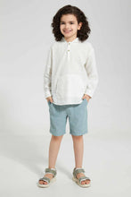 تنزيل الصورة على معرض الصور، Redtag-White-Hooded-Shirt-Casual-Shirts-Boys-2 to 8 Years
