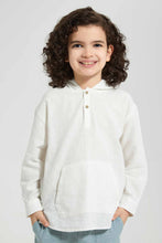 تنزيل الصورة على معرض الصور، Redtag-White-Hooded-Shirt-Casual-Shirts-Boys-2 to 8 Years
