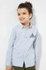 Redtag-Blue-Micro-Check-Double-Collar-Shirt-Casual-Shirts-Boys-2 to 8 Years