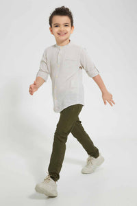 Redtag-Stone-Dobby-Ls-Shirt-Casual-Shirts-Boys-2 to 8 Years