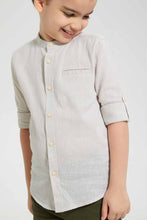 Load image into Gallery viewer, Redtag-Stone-Dobby-Ls-Shirt-Casual-Shirts-Boys-2 to 8 Years
