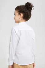 تنزيل الصورة على معرض الصور، Redtag-White--Dobby-Ls-Shirt-Casual-Shirts-Boys-2 to 8 Years
