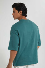 تنزيل الصورة على معرض الصور، Redtag-Green-Solid-T-Shirt-With-Scoop-Heim-Plain-Men&#39;s-
