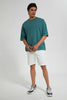 Redtag-Green-Solid-T-Shirt-With-Scoop-Heim-Plain-Men's-