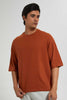 Redtag-Rust-Solid-T-Shirt-With-Scoop-Heim-Plain-Men's-