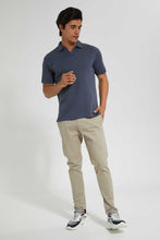 تنزيل الصورة على معرض الصور، Redtag-Grey-Polo-Shirt-With-Cuban-Placket-Polo-Shirts-Men&#39;s-
