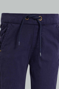 Redtag-Navy-Twill-Jogger-Pants-Jogger-Fit-Infant-Boys-3 to 24 Months