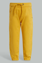 تنزيل الصورة على معرض الصور، Redtag-Mustard-Twill-Jogger-Pants-Jogger-Fit-Infant-Boys-3 to 24 Months
