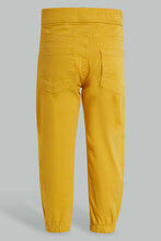 تنزيل الصورة على معرض الصور، Redtag-Mustard-Twill-Jogger-Pants-Jogger-Fit-Infant-Boys-3 to 24 Months
