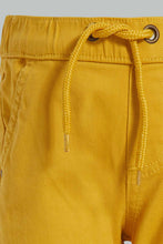 تنزيل الصورة على معرض الصور، Redtag-Mustard-Twill-Jogger-Pants-Jogger-Fit-Infant-Boys-3 to 24 Months
