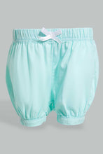 Load image into Gallery viewer, Mint Short With a Bow For Baby Girls
