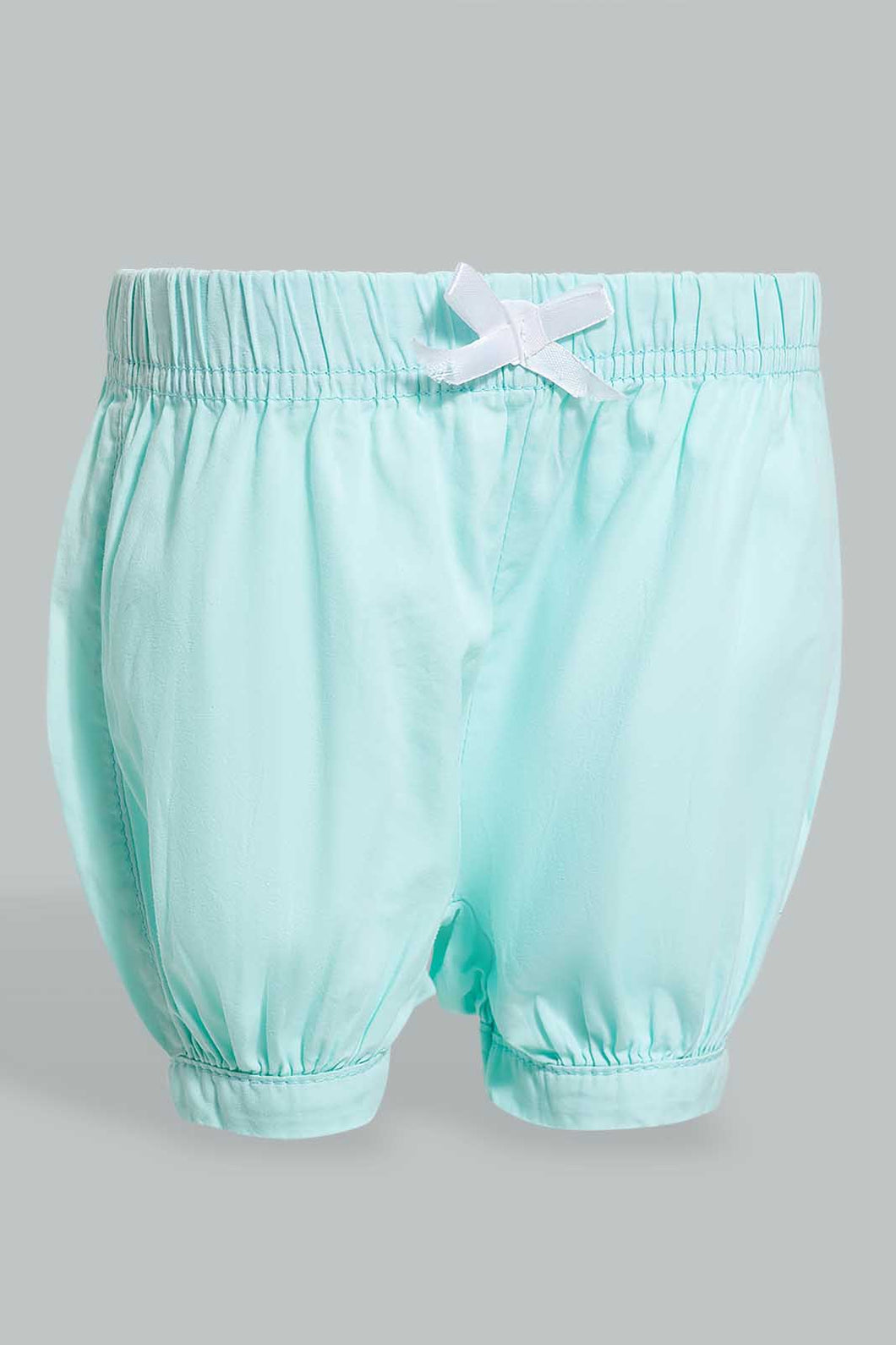 Mint Short With a Bow For Baby Girls