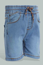 تنزيل الصورة على معرض الصور، Redtag-Light-Wash-Denim-Short-Denim-Shorts-Infant-Boys-3 to 24 Months
