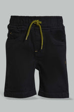 تنزيل الصورة على معرض الصور، Redtag-Black-Wash-Denim-Short-Denim-Shorts-Infant-Boys-3 to 24 Months
